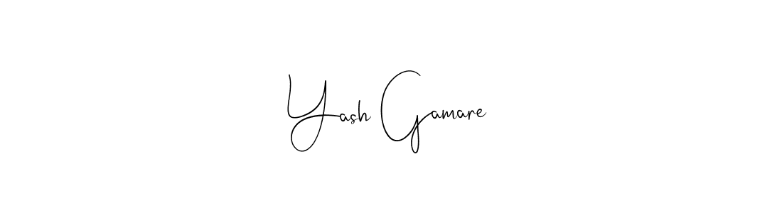 It looks lik you need a new signature style for name Yash Gamare. Design unique handwritten (Andilay-7BmLP) signature with our free signature maker in just a few clicks. Yash Gamare signature style 4 images and pictures png