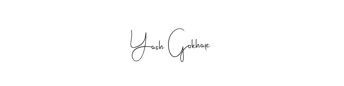 Make a beautiful signature design for name Yash Gokhale. With this signature (Andilay-7BmLP) style, you can create a handwritten signature for free. Yash Gokhale signature style 4 images and pictures png