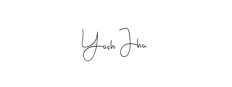 if you are searching for the best signature style for your name Yash Jha. so please give up your signature search. here we have designed multiple signature styles  using Andilay-7BmLP. Yash Jha signature style 4 images and pictures png