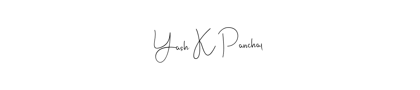Also we have Yash K Panchal name is the best signature style. Create professional handwritten signature collection using Andilay-7BmLP autograph style. Yash K Panchal signature style 4 images and pictures png