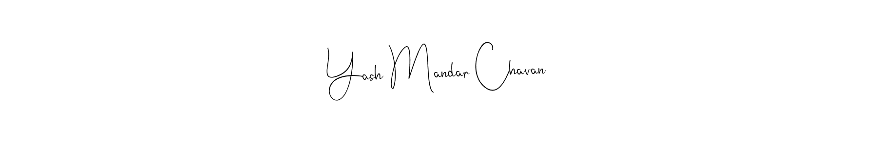 The best way (Andilay-7BmLP) to make a short signature is to pick only two or three words in your name. The name Yash Mandar Chavan include a total of six letters. For converting this name. Yash Mandar Chavan signature style 4 images and pictures png