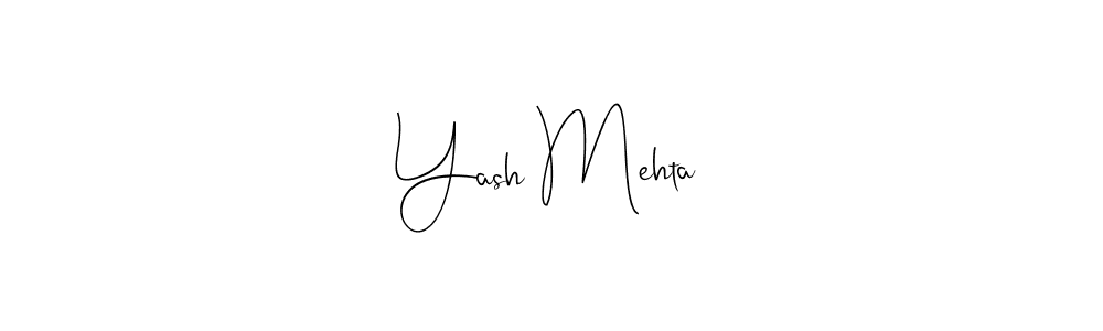 if you are searching for the best signature style for your name Yash Mehta. so please give up your signature search. here we have designed multiple signature styles  using Andilay-7BmLP. Yash Mehta signature style 4 images and pictures png