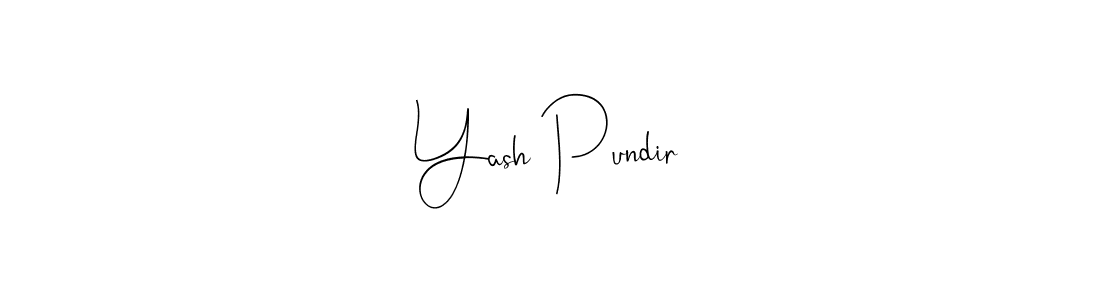 Yash Pundir stylish signature style. Best Handwritten Sign (Andilay-7BmLP) for my name. Handwritten Signature Collection Ideas for my name Yash Pundir. Yash Pundir signature style 4 images and pictures png