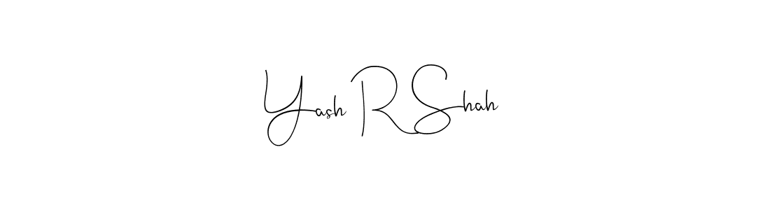 You should practise on your own different ways (Andilay-7BmLP) to write your name (Yash R Shah) in signature. don't let someone else do it for you. Yash R Shah signature style 4 images and pictures png