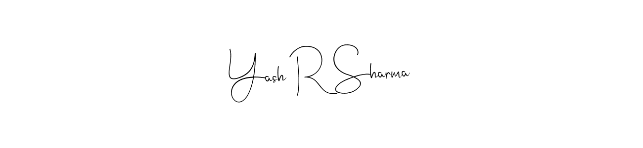 Similarly Andilay-7BmLP is the best handwritten signature design. Signature creator online .You can use it as an online autograph creator for name Yash R Sharma. Yash R Sharma signature style 4 images and pictures png