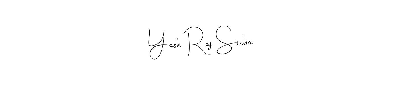 The best way (Andilay-7BmLP) to make a short signature is to pick only two or three words in your name. The name Yash Raj Sinha include a total of six letters. For converting this name. Yash Raj Sinha signature style 4 images and pictures png