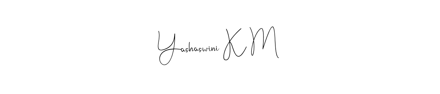Make a beautiful signature design for name Yashaswini K M. Use this online signature maker to create a handwritten signature for free. Yashaswini K M signature style 4 images and pictures png