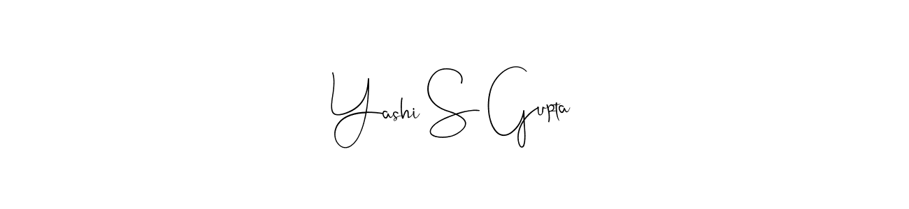 This is the best signature style for the Yashi S Gupta name. Also you like these signature font (Andilay-7BmLP). Mix name signature. Yashi S Gupta signature style 4 images and pictures png