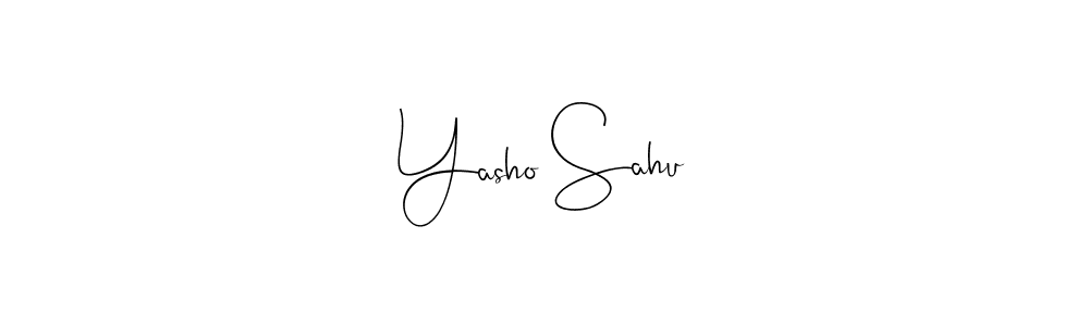 Create a beautiful signature design for name Yasho Sahu. With this signature (Andilay-7BmLP) fonts, you can make a handwritten signature for free. Yasho Sahu signature style 4 images and pictures png