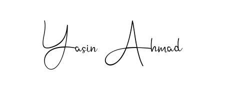 Enhance your business communications with Yasin Ahmad signature in Andilay-7BmLP lettering. Clean, modern, and universally compatible. Yasin Ahmad signature style 4 images and pictures png