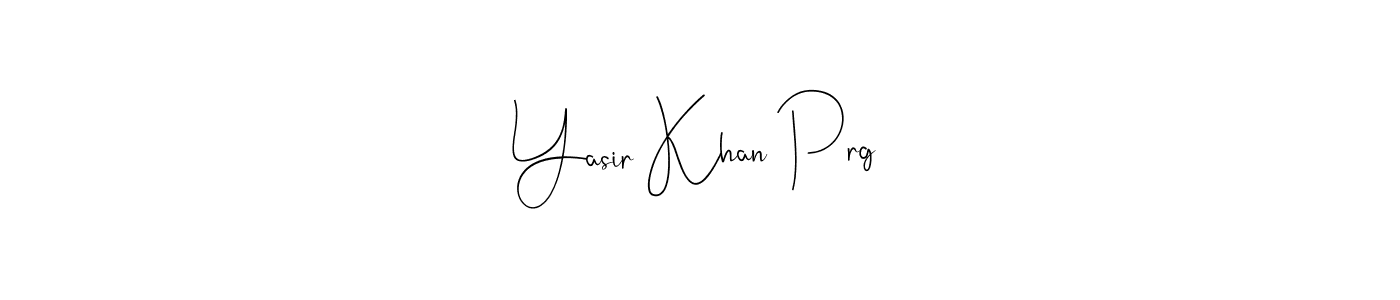 Use a signature maker to create a handwritten signature online. With this signature software, you can design (Andilay-7BmLP) your own signature for name Yasir Khan Prg. Yasir Khan Prg signature style 4 images and pictures png