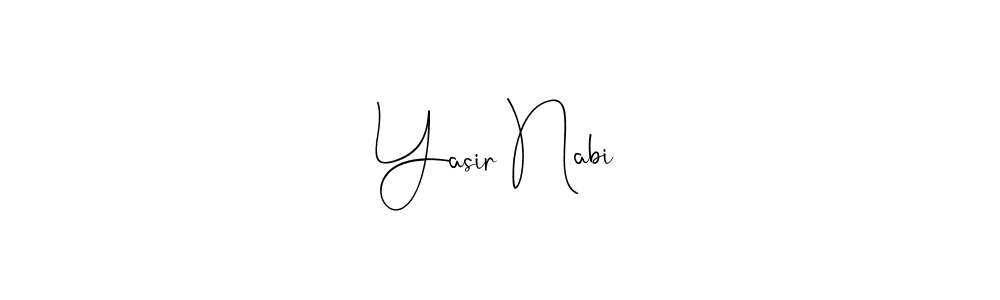 How to make Yasir Nabi name signature. Use Andilay-7BmLP style for creating short signs online. This is the latest handwritten sign. Yasir Nabi signature style 4 images and pictures png