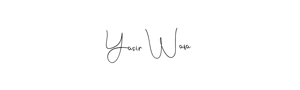 Use a signature maker to create a handwritten signature online. With this signature software, you can design (Andilay-7BmLP) your own signature for name Yasir Wafa. Yasir Wafa signature style 4 images and pictures png