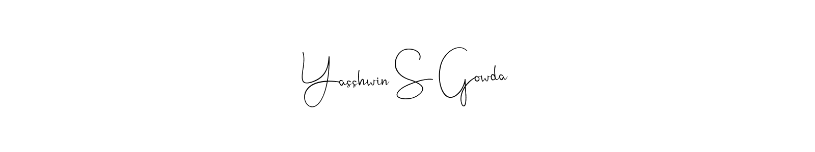 You can use this online signature creator to create a handwritten signature for the name Yasshwin S Gowda. This is the best online autograph maker. Yasshwin S Gowda signature style 4 images and pictures png