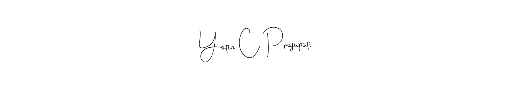Use a signature maker to create a handwritten signature online. With this signature software, you can design (Andilay-7BmLP) your own signature for name Yatin C Prajapati. Yatin C Prajapati signature style 4 images and pictures png