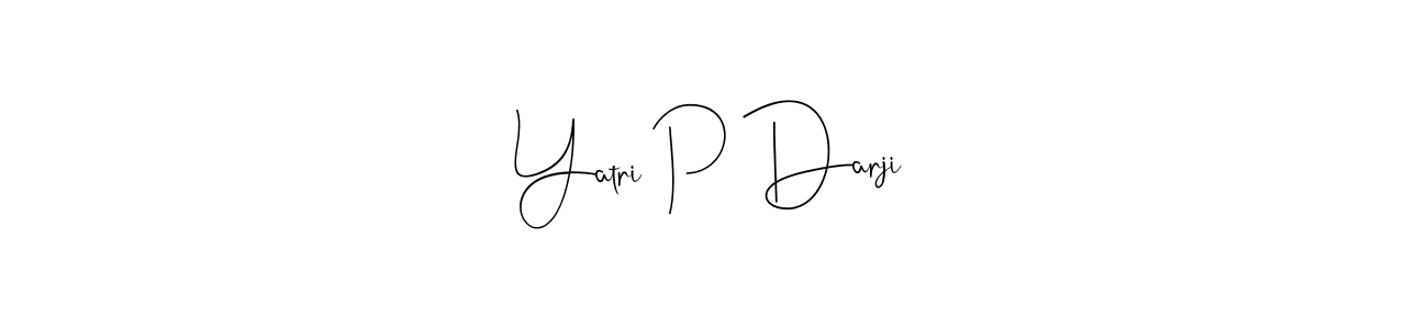 The best way (Andilay-7BmLP) to make a short signature is to pick only two or three words in your name. The name Yatri P Darji include a total of six letters. For converting this name. Yatri P Darji signature style 4 images and pictures png