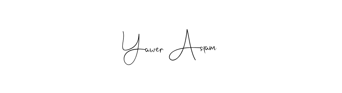 Make a beautiful signature design for name Yawer Aslam. Use this online signature maker to create a handwritten signature for free. Yawer Aslam signature style 4 images and pictures png