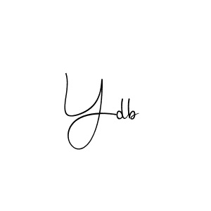 Design your own signature with our free online signature maker. With this signature software, you can create a handwritten (Andilay-7BmLP) signature for name Ydb. Ydb signature style 4 images and pictures png