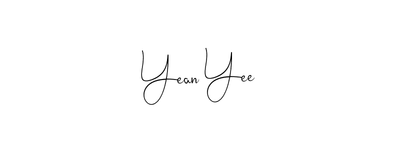 Use a signature maker to create a handwritten signature online. With this signature software, you can design (Andilay-7BmLP) your own signature for name Yean Yee. Yean Yee signature style 4 images and pictures png