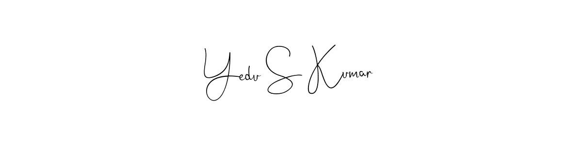 Similarly Andilay-7BmLP is the best handwritten signature design. Signature creator online .You can use it as an online autograph creator for name Yedu S Kumar. Yedu S Kumar signature style 4 images and pictures png