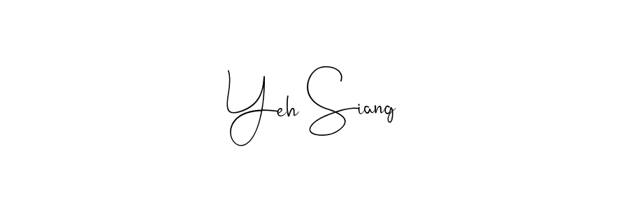 The best way (Andilay-7BmLP) to make a short signature is to pick only two or three words in your name. The name Yeh Siang include a total of six letters. For converting this name. Yeh Siang signature style 4 images and pictures png