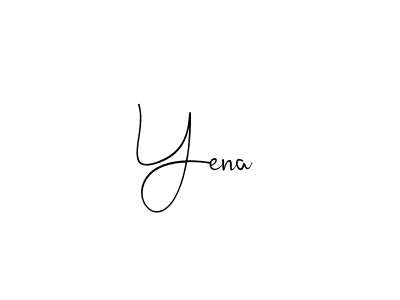 if you are searching for the best signature style for your name Yena. so please give up your signature search. here we have designed multiple signature styles  using Andilay-7BmLP. Yena signature style 4 images and pictures png