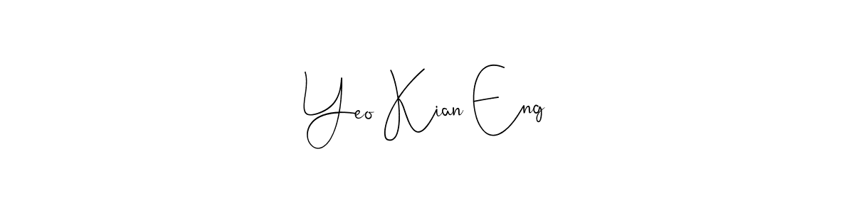 The best way (Andilay-7BmLP) to make a short signature is to pick only two or three words in your name. The name Yeo Kian Eng include a total of six letters. For converting this name. Yeo Kian Eng signature style 4 images and pictures png