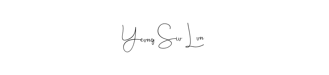 Use a signature maker to create a handwritten signature online. With this signature software, you can design (Andilay-7BmLP) your own signature for name Yeung Siu Lun. Yeung Siu Lun signature style 4 images and pictures png