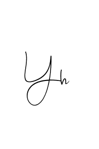 Make a beautiful signature design for name Yh. With this signature (Andilay-7BmLP) style, you can create a handwritten signature for free. Yh signature style 4 images and pictures png