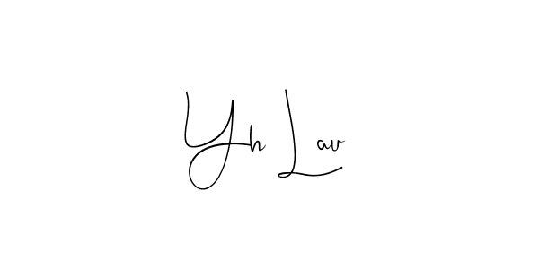 How to make Yh Lau signature? Andilay-7BmLP is a professional autograph style. Create handwritten signature for Yh Lau name. Yh Lau signature style 4 images and pictures png