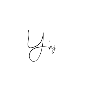 Make a beautiful signature design for name Yhj. Use this online signature maker to create a handwritten signature for free. Yhj signature style 4 images and pictures png