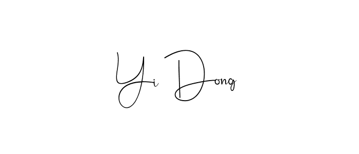 How to make Yi Dong name signature. Use Andilay-7BmLP style for creating short signs online. This is the latest handwritten sign. Yi Dong signature style 4 images and pictures png