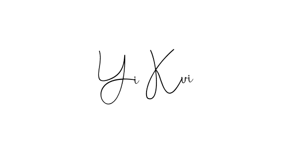 Use a signature maker to create a handwritten signature online. With this signature software, you can design (Andilay-7BmLP) your own signature for name Yi Kui. Yi Kui signature style 4 images and pictures png