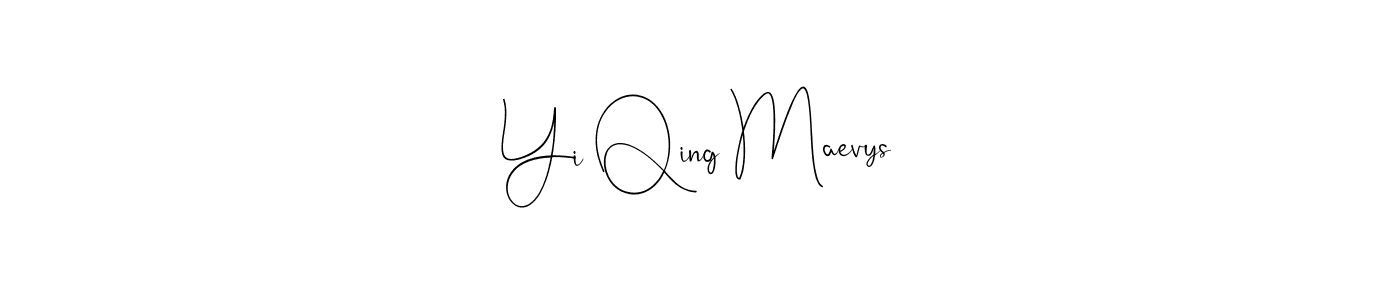 Similarly Andilay-7BmLP is the best handwritten signature design. Signature creator online .You can use it as an online autograph creator for name Yi Qing Maevys. Yi Qing Maevys signature style 4 images and pictures png