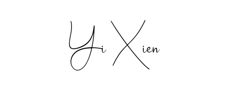 A timeless handwritten aesthetic for Yi Xien. The Andilay-7BmLP font gives your signature a handcrafted feel with natural curves. Yi Xien signature style 4 images and pictures png