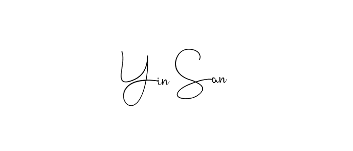 Also You can easily find your signature by using the search form. We will create Yin San name handwritten signature images for you free of cost using Andilay-7BmLP sign style. Yin San signature style 4 images and pictures png