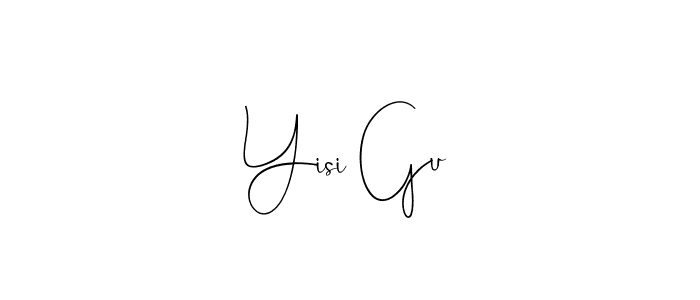 Make a beautiful signature design for name Yisi Gu. Use this online signature maker to create a handwritten signature for free. Yisi Gu signature style 4 images and pictures png