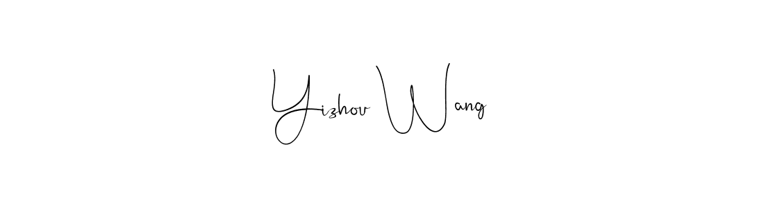 if you are searching for the best signature style for your name Yizhou Wang. so please give up your signature search. here we have designed multiple signature styles  using Andilay-7BmLP. Yizhou Wang signature style 4 images and pictures png