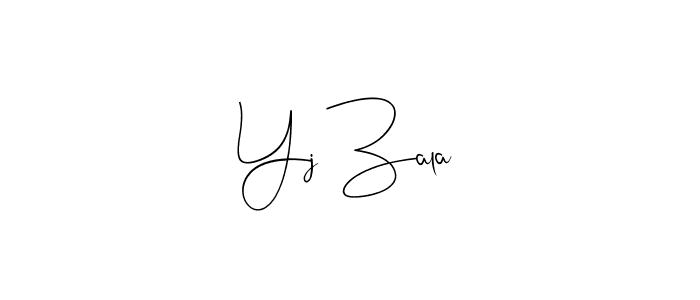 Similarly Andilay-7BmLP is the best handwritten signature design. Signature creator online .You can use it as an online autograph creator for name Yj Zala. Yj Zala signature style 4 images and pictures png