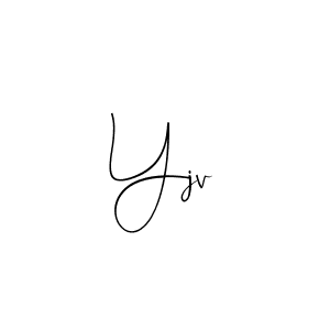 if you are searching for the best signature style for your name Yjv. so please give up your signature search. here we have designed multiple signature styles  using Andilay-7BmLP. Yjv signature style 4 images and pictures png