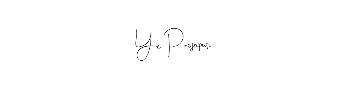 Similarly Andilay-7BmLP is the best handwritten signature design. Signature creator online .You can use it as an online autograph creator for name Yk Prajapati. Yk Prajapati signature style 4 images and pictures png