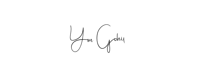 Similarly Andilay-7BmLP is the best handwritten signature design. Signature creator online .You can use it as an online autograph creator for name Ym Gohil. Ym Gohil signature style 4 images and pictures png