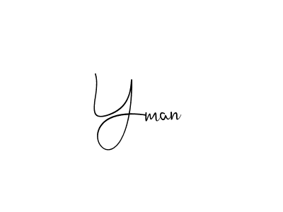 Make a beautiful signature design for name Yman. With this signature (Andilay-7BmLP) style, you can create a handwritten signature for free. Yman signature style 4 images and pictures png