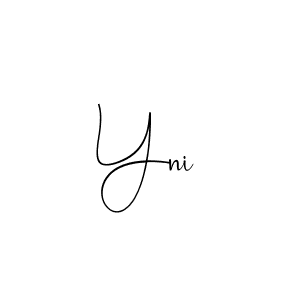 Use a signature maker to create a handwritten signature online. With this signature software, you can design (Andilay-7BmLP) your own signature for name Yni. Yni signature style 4 images and pictures png