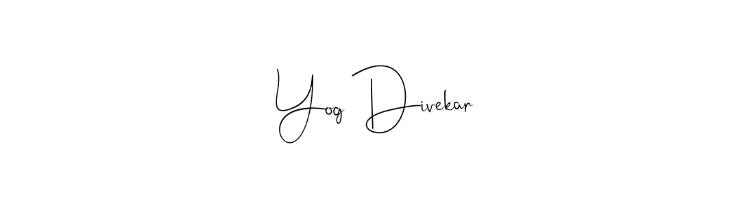 Use a signature maker to create a handwritten signature online. With this signature software, you can design (Andilay-7BmLP) your own signature for name Yog Divekar. Yog Divekar signature style 4 images and pictures png