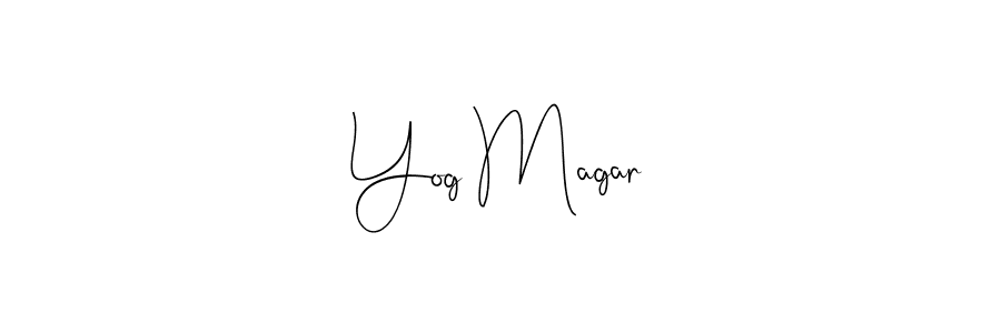 Create a beautiful signature design for name Yog Magar. With this signature (Andilay-7BmLP) fonts, you can make a handwritten signature for free. Yog Magar signature style 4 images and pictures png