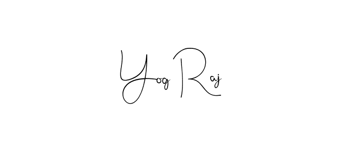Create a beautiful signature design for name Yog Raj. With this signature (Andilay-7BmLP) fonts, you can make a handwritten signature for free. Yog Raj signature style 4 images and pictures png