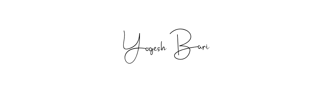 You should practise on your own different ways (Andilay-7BmLP) to write your name (Yogesh Bari) in signature. don't let someone else do it for you. Yogesh Bari signature style 4 images and pictures png