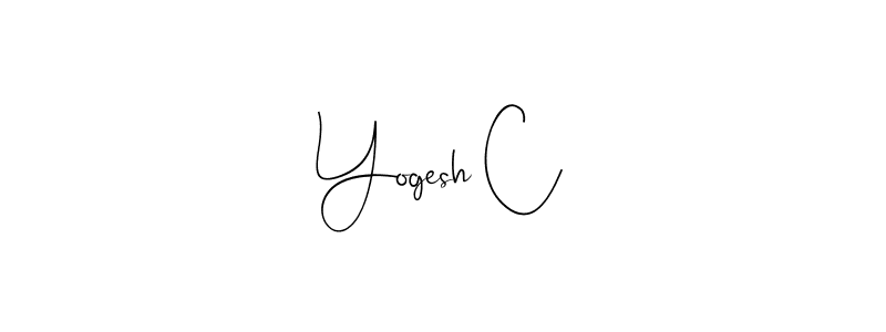 if you are searching for the best signature style for your name Yogesh C. so please give up your signature search. here we have designed multiple signature styles  using Andilay-7BmLP. Yogesh C signature style 4 images and pictures png