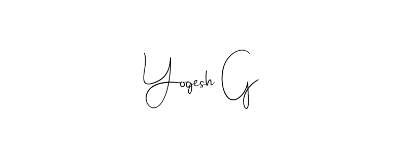 Design your own signature with our free online signature maker. With this signature software, you can create a handwritten (Andilay-7BmLP) signature for name Yogesh G. Yogesh G signature style 4 images and pictures png
